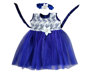 Picture of soft and fashionable party dress for 0-7 years baby girl