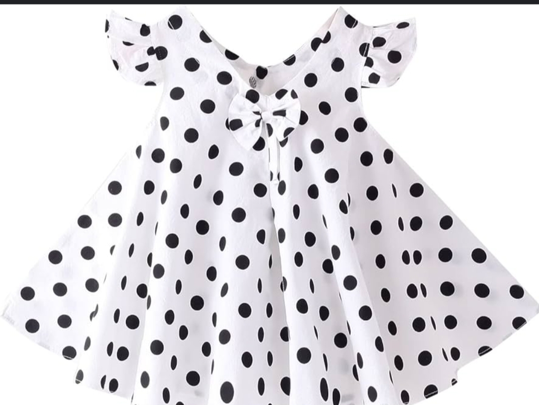 Picture of Cotton baby girl fashionable dress Eid collection for 0-7 years baby