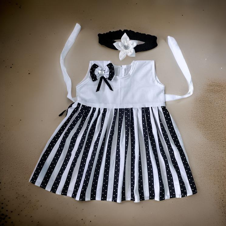 Picture of Fashionable cotton baby girl dress summer collection for age 0-7 Years