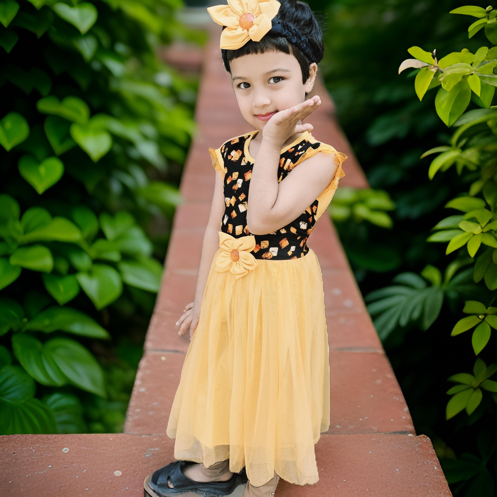 Picture of Baby Girls Fashionable Beautiful homemade party Dress ,frock For 0-12 Years Babies