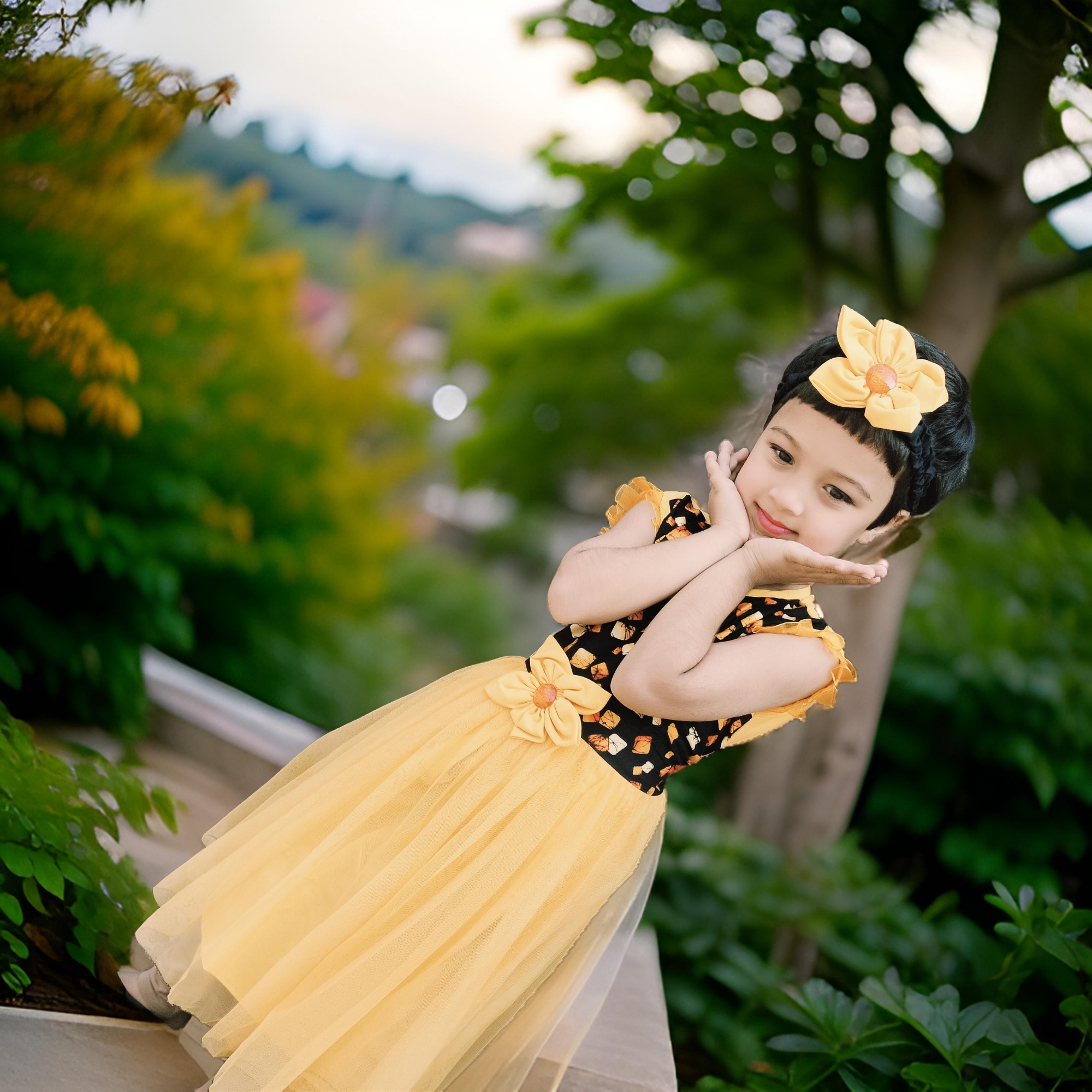 Picture of Baby Girls Fashionable Beautiful homemade party Dress ,frock For 0-12 Years Babies