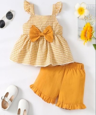 Picture of Baby Girl Floral Sleeveless Tops Short Sets Baby Girls' Clothings 0-5 years