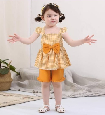 Picture of Baby Girl Floral Sleeveless Tops Short Sets Baby Girls' Clothings 0-5 years