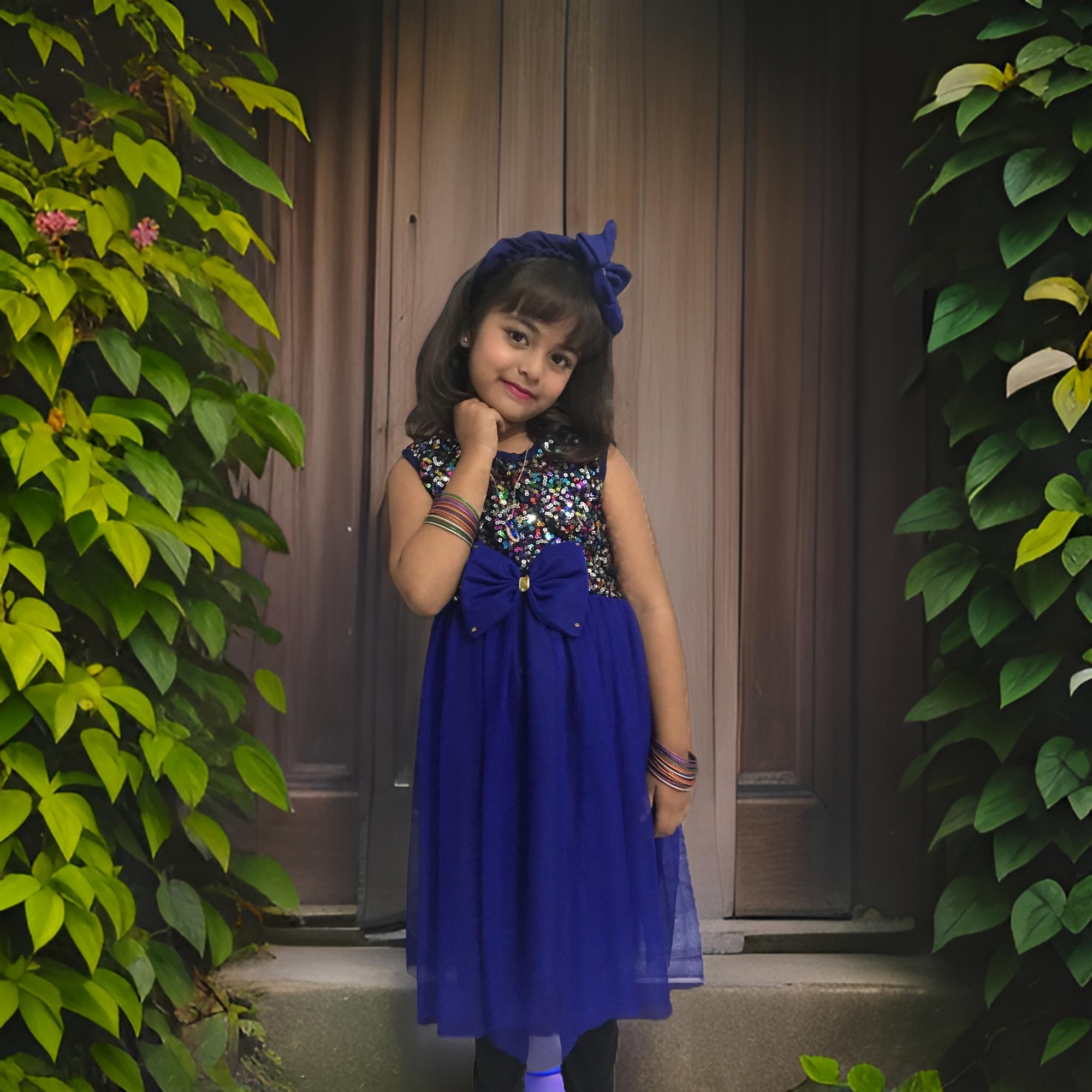 Picture of Baby Girls Fashionable Beautiful homemade party Dress ,frock For 0-12 Years Babies