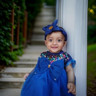 Picture of Baby Girls Fashionable Beautiful homemade party Dress ,frock For 0-12 Years Babies