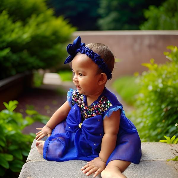 Picture of Baby Girls Fashionable Beautiful homemade party Dress ,frock For 0-12 Years Babies