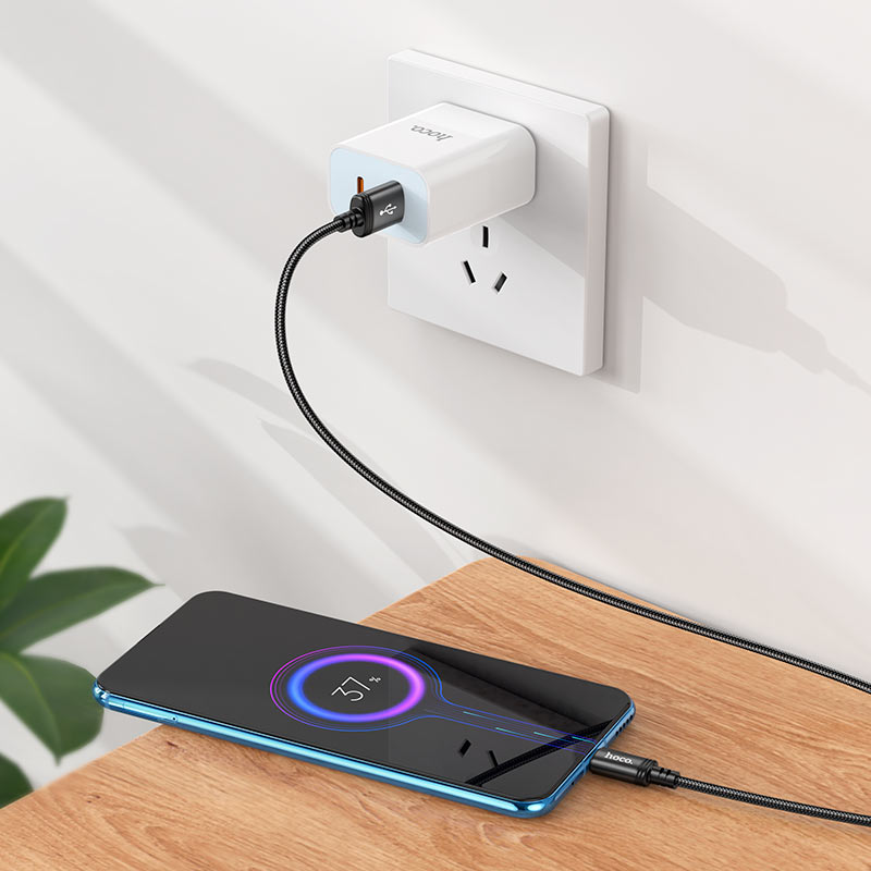 Picture of Hoco X89 Type B Fast Charging Data Cable. USB to Micro-USB  Braided Charging Cable