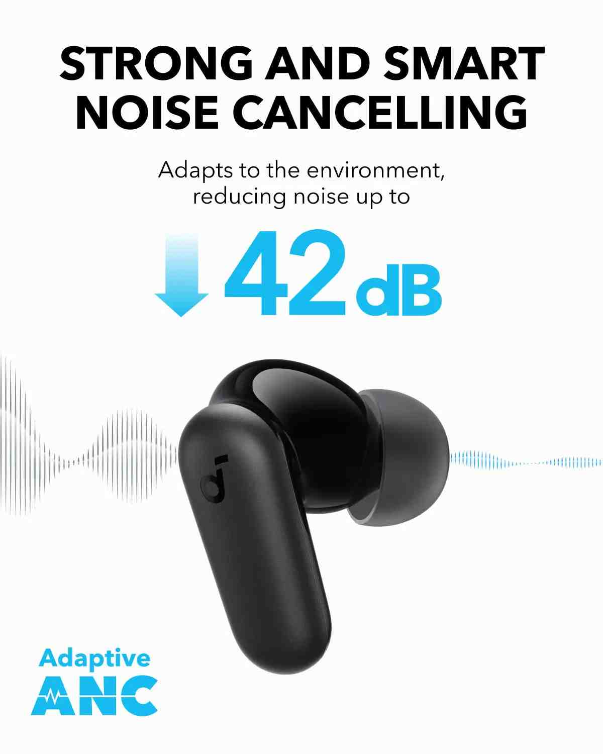 Picture of Anker Soundcore R50i NC Earbuds 42dB ANC Heavy Bass True Wireless Earbuds