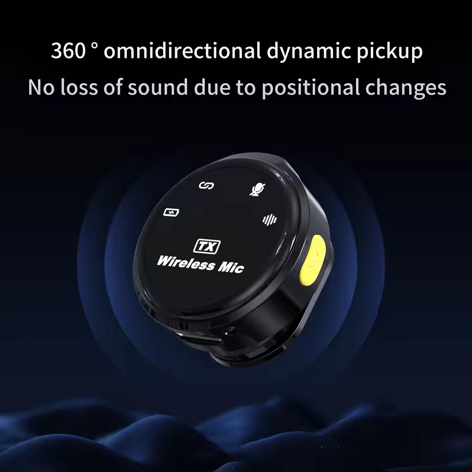 Picture of Q8 Wireless Microphone Copy of Hollyland Lark M2. Interview, Live Broadcast, Audio Video Recording Clip on Collar Microphone. Noise Reduction Lavalier Lapel Mini Microphone