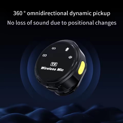 Picture of Q8 Wireless Microphone Copy of Hollyland Lark M2. Interview, Live Broadcast, Audio Video Recording Clip on Collar Microphone. Noise Reduction Lavalier Lapel Mini Microphone