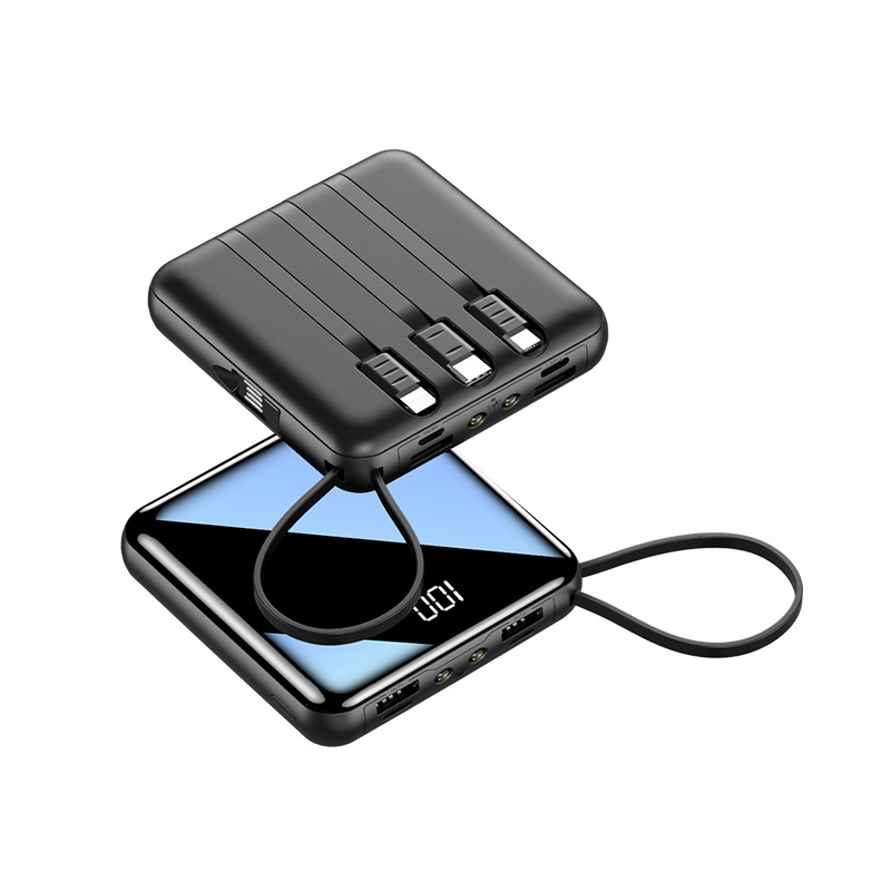 Picture of Portable Charger Fast Charging 20000mah Mini Power Bank Charger With Cable Powerbanks Led Flashlight Power Display