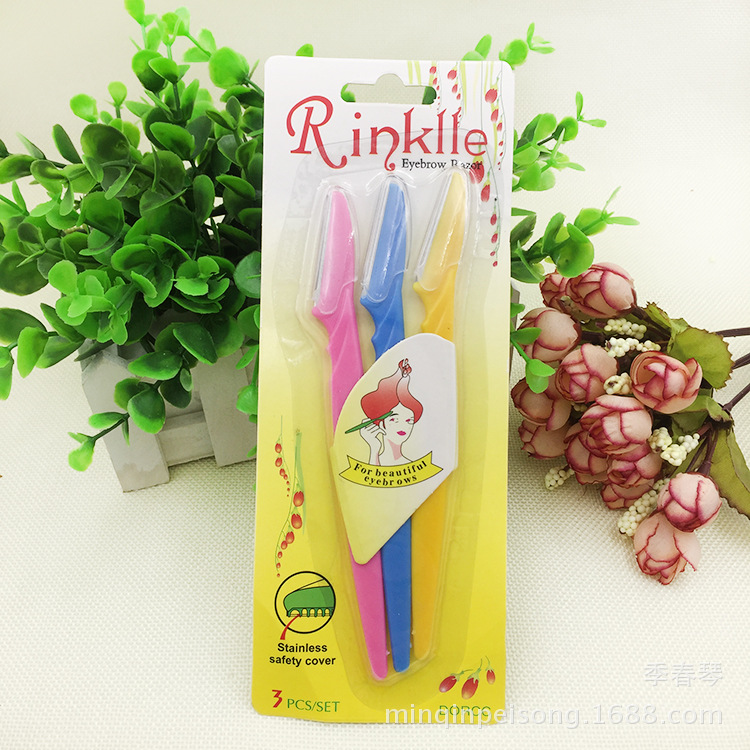 Picture of Tinkle Eyebrow Razor 1 Pack, Eyebrow Face Hair Removal & Shaper (3 Pieces Pack)
