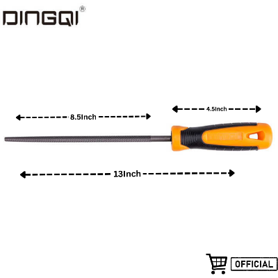 Picture of DingQi BD Wholesale Market Agents High Stainless Steel Round Steel File With Double Colour Handle 8 inch