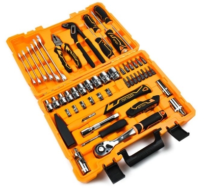 Picture of DingQi 51 PCS Socket Wrench Set With Plastic Box for Auto Repair Hand Tool Sets/MultiPurpose Usage - Sensible - Must Have
