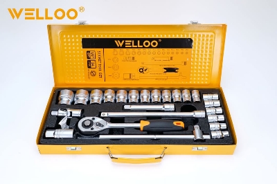 Picture of WELLOO 24pcs Heavy Duty Socket Auto Wrench Set Auto Repair Hand Tools
