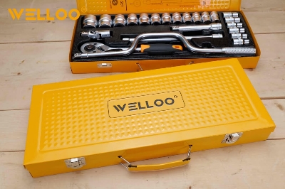 Picture of WELLOO 24pcs Heavy Duty Socket Auto Wrench Set Auto Repair Hand Tools