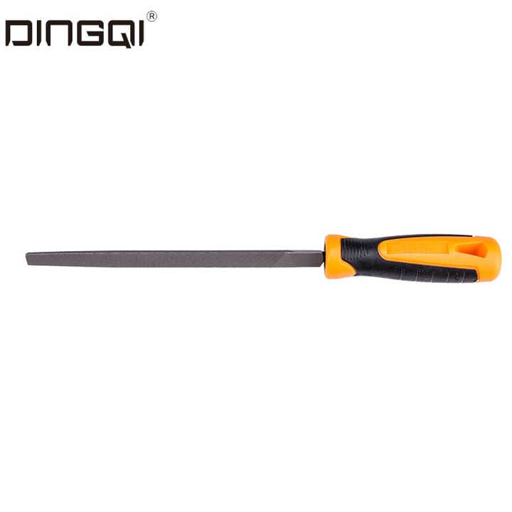 Picture of DingQi BD Wholesale Market Agents High Stainless Steel Triangle Steel File With Double Colour Handle 8 inch