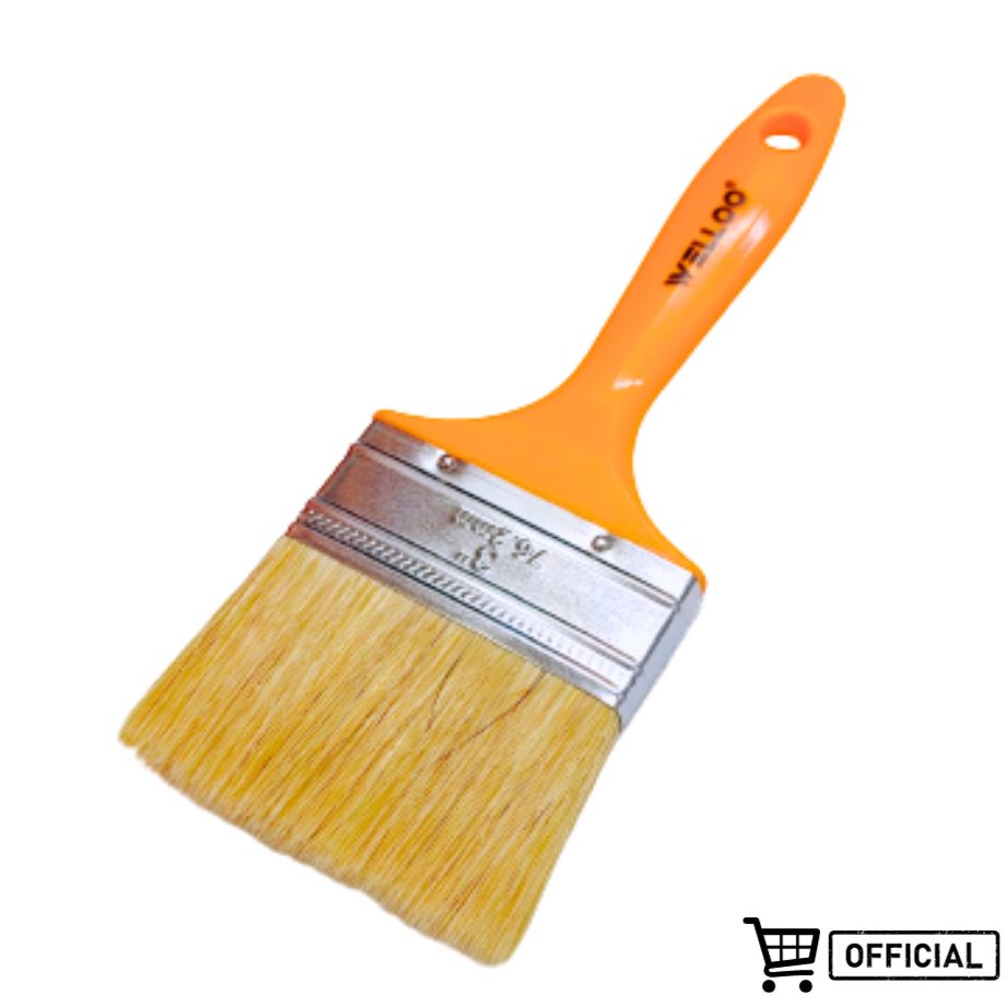 Picture of Paint Brush Set 2Pcs Wall Paint Brushes with Plastic Handle Multi-Sized Acrylic Painting Tool Kit for Cabinets House Paint Brush Set For Art Wall Home Furniture Paintbrushes with Comfortable Grip (WellooPBS6330)