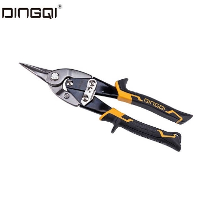 Picture of DingQi 10"inch Aviation Tin Snip Scissors For Cutting Steel CR-V Material Straight Cutter
