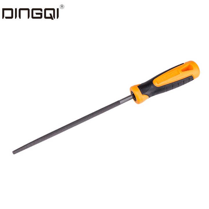 Picture of DingQi China Wholesale Market Agents High Stainless Steel Round Steel File With Double Colour Handle 8 inch