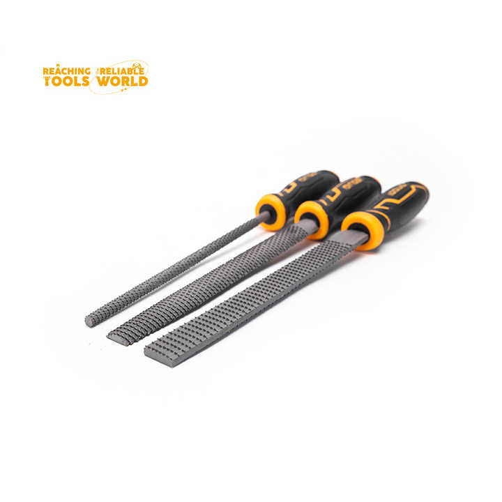 Picture of DINGQI 8 Inch Wood Rasp File 3 Pcs Round Half Round Flat Wood Rasp Set