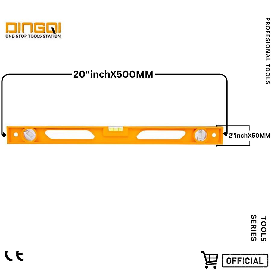 Picture of DingQi Hight Quality 20"inch/500mm Spirit Level for Level Measuring Instrument