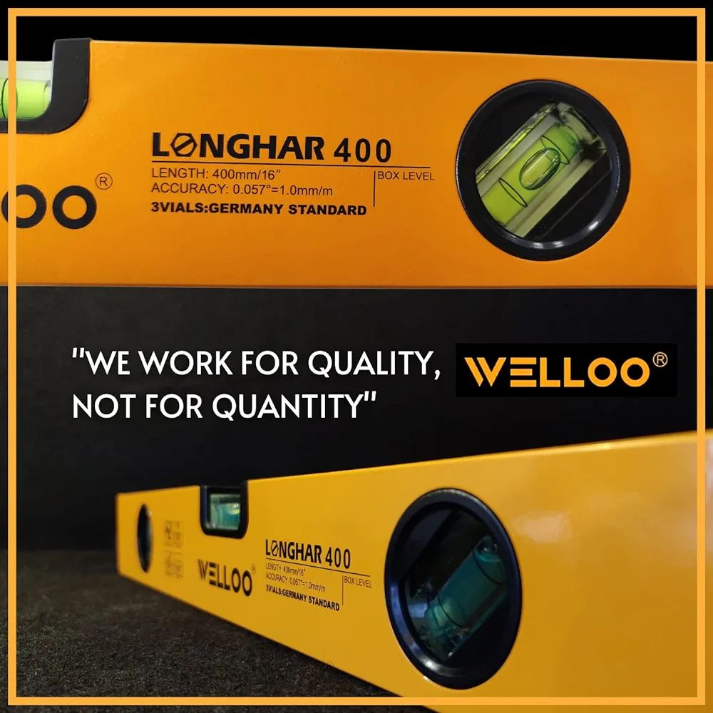 Picture of WELLOO Aluminium Box Beam Spirit Level (30 cm) with Magnets