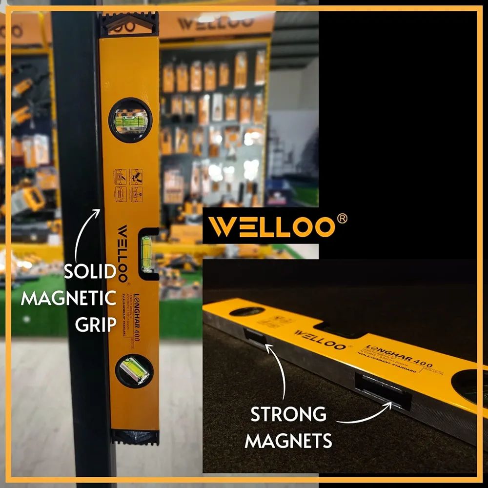 Picture of WELLOO 24"Inch Aluminum Spirit Level Measuring Hand Tools With Megnatic System SPL6060