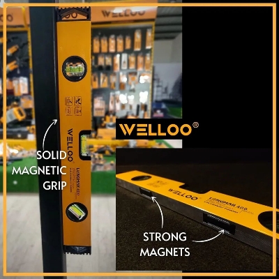 Picture of WELLOO 24"Inch Aluminum Spirit Level Measuring Hand Tools With Megnatic System SPL6060