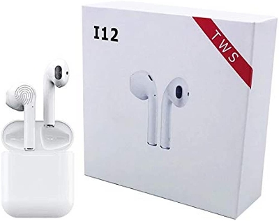 Picture of i12 TWS Bluetooth 5.0 Earbuds with Charging Case i12 Bluetooth Headset TWS Bluetooth 5.0 Noise Cancelling Touch Control Earphone With Charging Box - White TWS I12 Wireless Touch Control Bluetooth Earphones - Bluetooth Headphone - Bluetooth Headphone