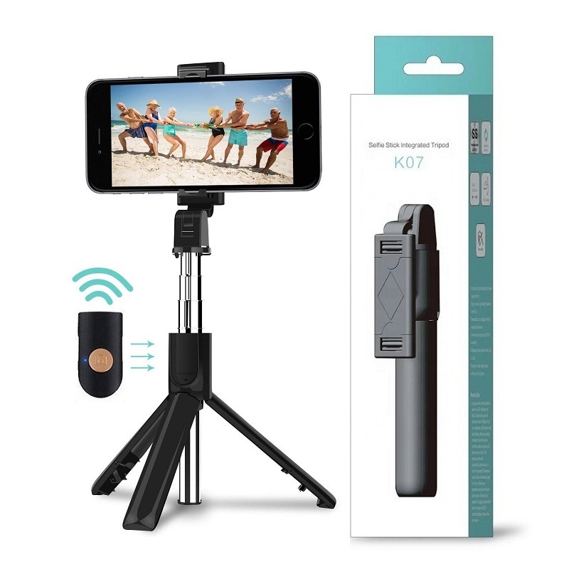 Picture of New XT02 70cm Stretchable Integrated Multi-function Selfie Stick Tripod Light Smartphone Support Mobile Phone Stand 360 Degree