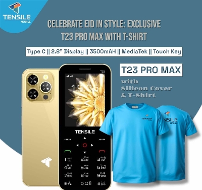 Picture of (Free t Shirt )Tensile T23 pro max touch button phone with 14 days replacement & 1 years warranty 
