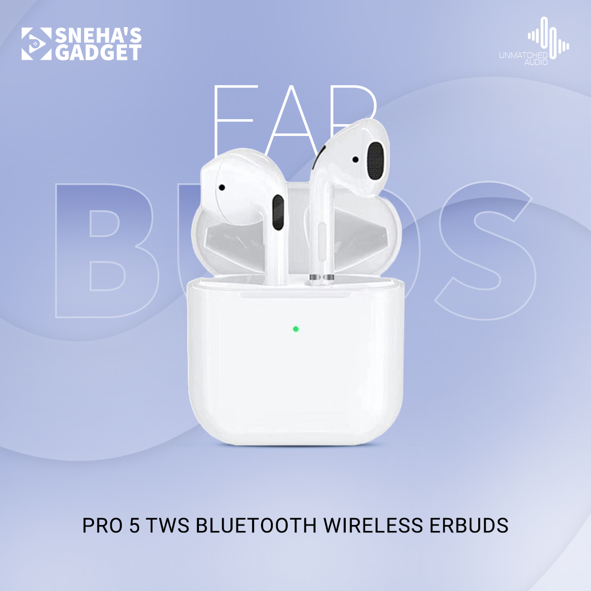 Picture of PRO 5 Tws Bluetooth Earphones Wireless Headset Headphones Stereo Erbuds