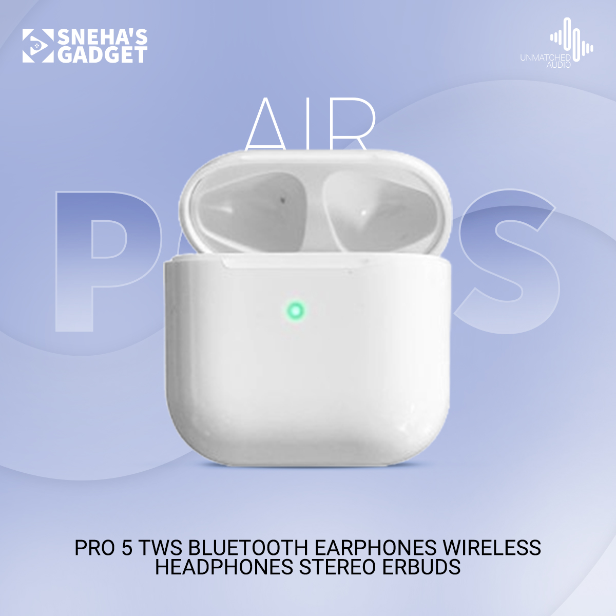 Picture of PRO 5 Tws Bluetooth Earphones Wireless Headset Headphones Stereo Erbuds - Bluetooth Headphone