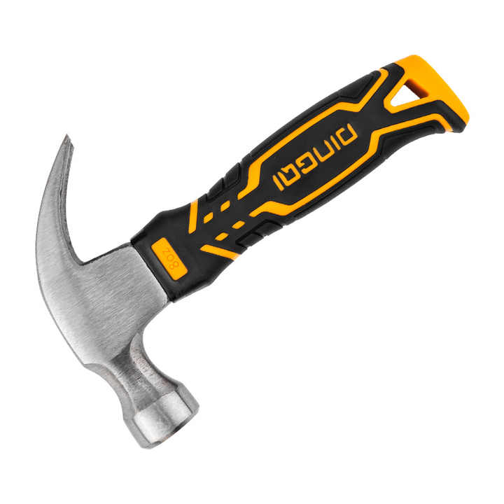Picture of DINGQI 45 steel 8OZ 250g with TPR PVC handle small claw hammer mini stubby hammer