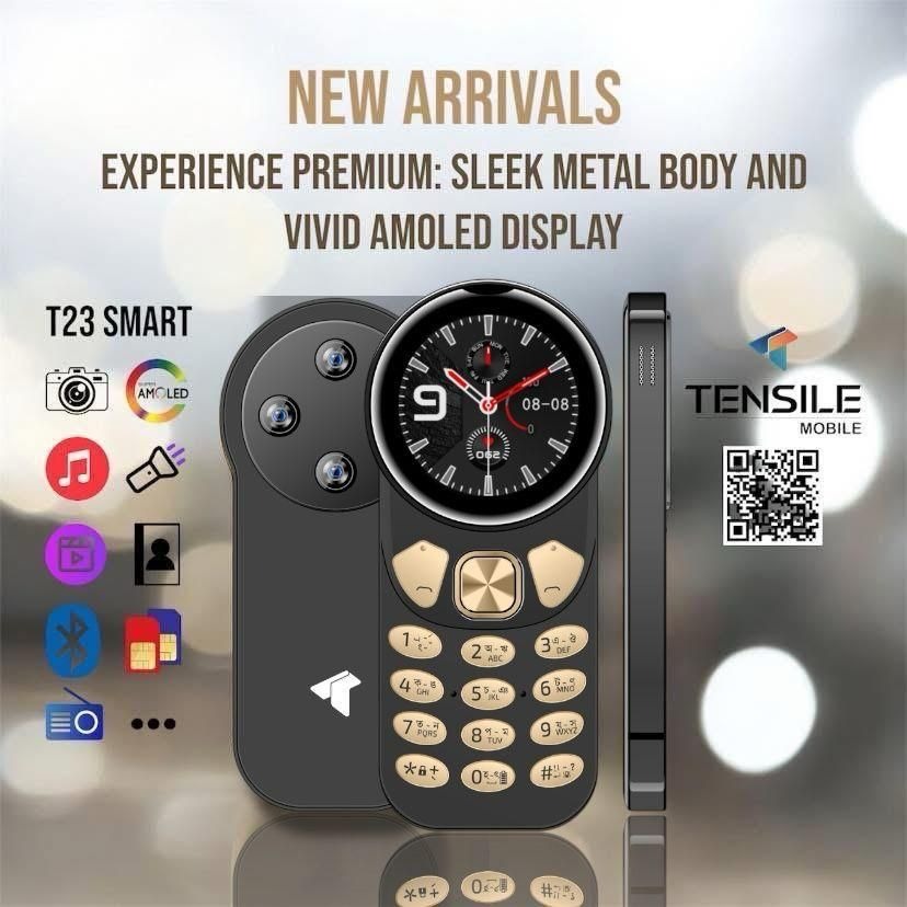 Picture of Unique style Tensile T23 smart Feature phone with 30days gurrantee And 1 years official warranty highlight extra feature Magic Voice & BT Dial