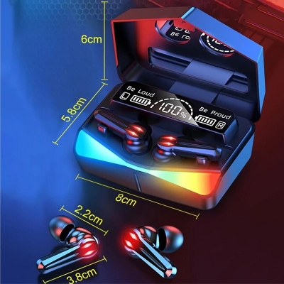 Picture of M28 TWS Bluetooth 5.1 Gaming Headset Dual Mode Wireless Earphones Sports Stereo Sound Low Latency LED Digital Display Smart Touch Earphone