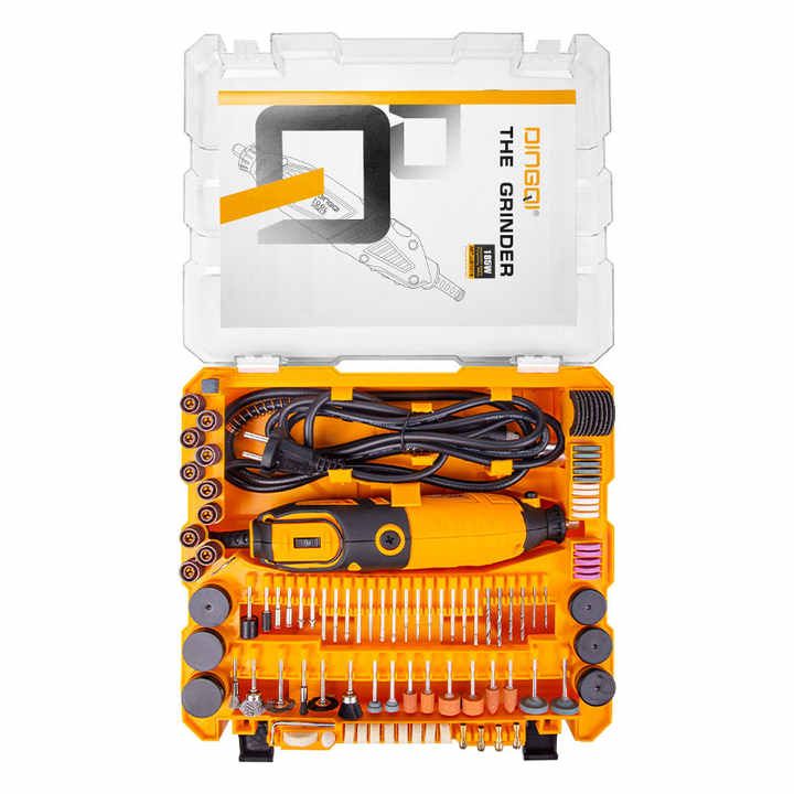 Picture of DINGQI Mini Drill Machine Dremel Drills Rotary DIY Tools Set 185W Die Grinder DIY Tool Variable Speed Mini Hand Grinder