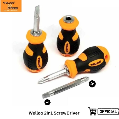 Picture of [111Tk Deal] WELLOO 2in1 Multipurpose Usage Mini Slotted Screwdriver Set Cr-V Phillips, Plus and Flat Head🔥