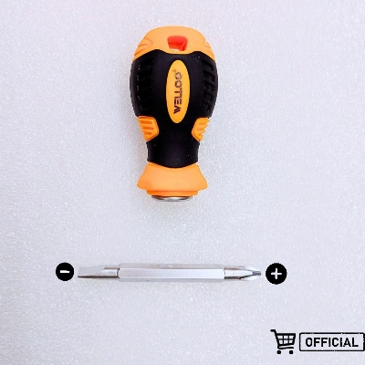 Picture of [111Tk Deal] WELLOO 2in1 Multipurpose Usage Mini Slotted Screwdriver Set Cr-V Phillips, Plus and Flat Head🔥