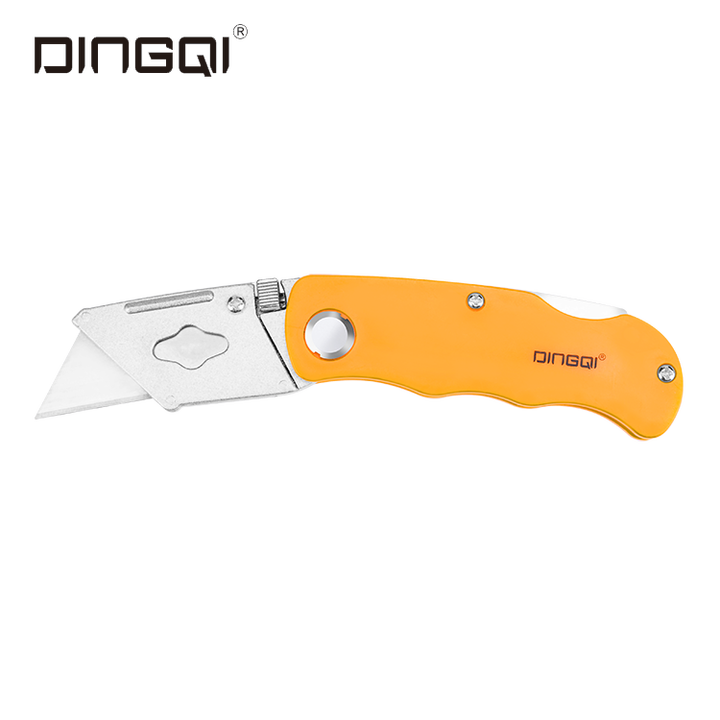 Picture of Dingqi 5 Pcs Professional Plastic Handle Yellow Small Sharp Foldable Utility Knife (63104)