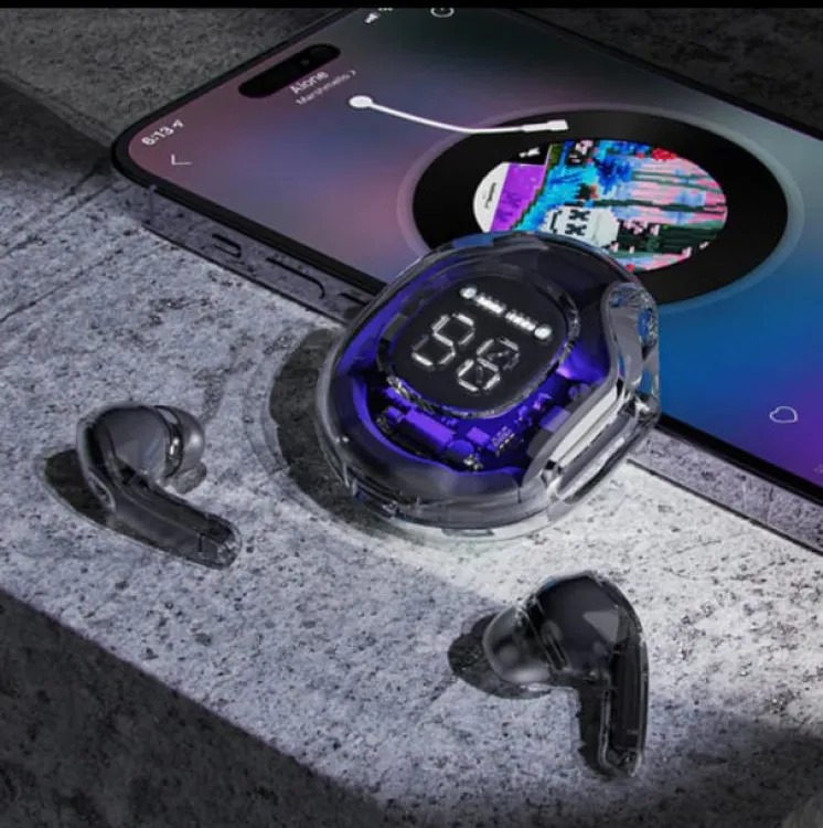 Picture of Ultrapods Pro True Wireless Earbuds with Display Transparent Design, Bluetooth 5.3 Water Proof