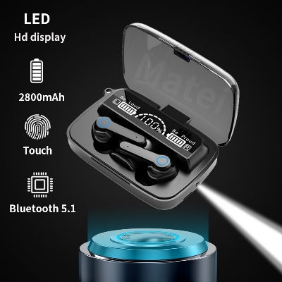 Picture of M19 TWS Wireless Bluetooth 5.1 Earbuds - Featuring Touch Control, HD Mirror, and the Latest Updates for Enhanced Performance