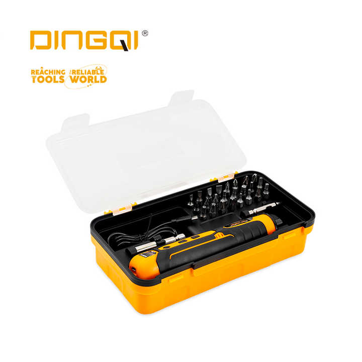 Picture of DINGQI 28pcs 3.6v Cordless Power Rechargeable Mini Adjustable Torque Household Multifunctional Electric Screwdriver Tool Set