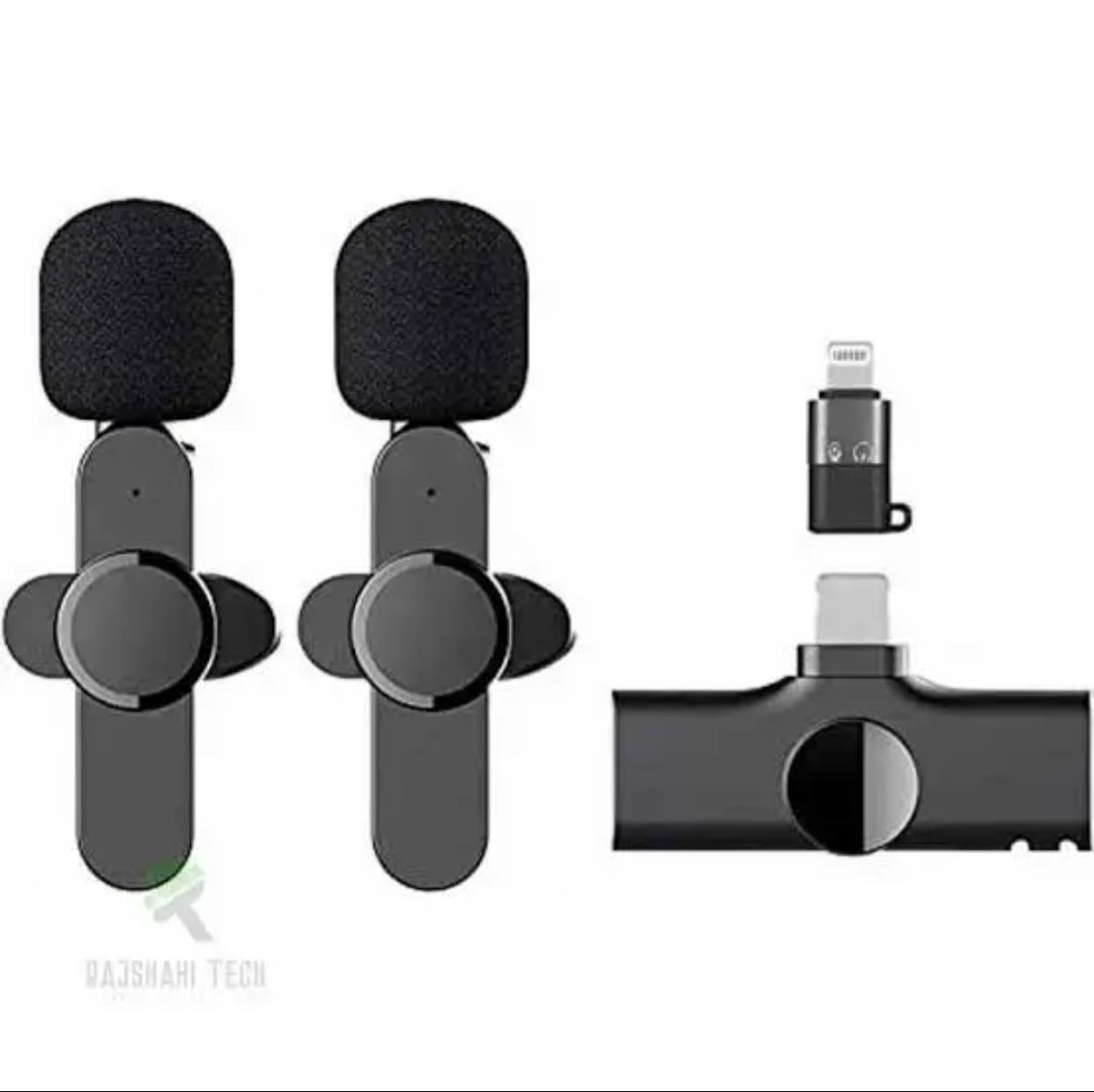 Picture of K9 Wireless Dual Microphone Professional Lapel Lavalier Microphone Remove Noise For Type C+Apple