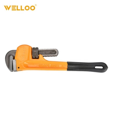 Picture of WELLOO HPW0814 /14" inch Adjustable Heavy Duty Pipe Wrench Cutter with Dip Handle Pipe Wrench