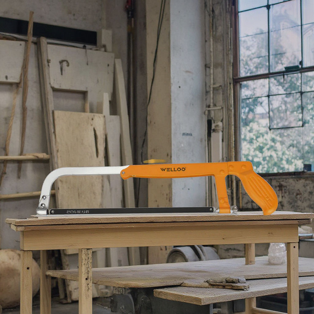 Picture of WELLOO HKF5302B Hand Hacksaw Metal Steel Blade with Wood Packing Designed for Efficient Cutting