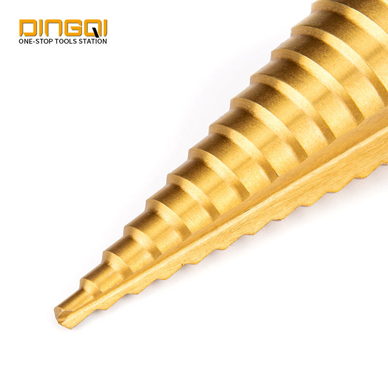 Picture of DINGQI HSS Hot Sale Step Drill Bits 15-60mm Full Size Hex Shank Flute High Speed Steel Step Drill for Metal