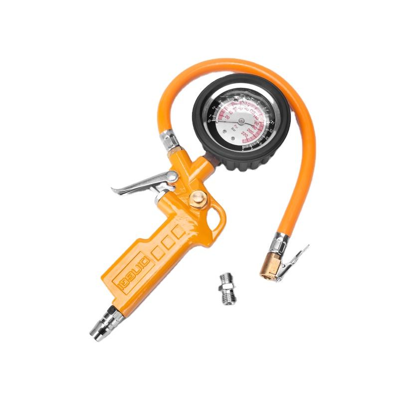 Picture of DingQi Factory Portable Heavy Duty Function Car Motorcycle Bicycle Auto Inflating Air Tire Inflator Pressure Gauge With 200psi
