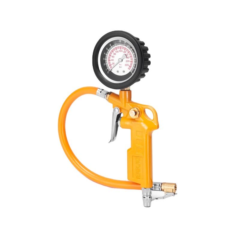 Picture of DingQi Factory Portable Heavy Duty Function Car Motorcycle Bicycle Auto Inflating Air Tire Inflator Pressure Gauge With 200psi